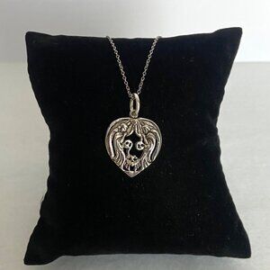 Sterling Silver 925 Tru Believers Reflection Of Christ Heart Pendant Necklace